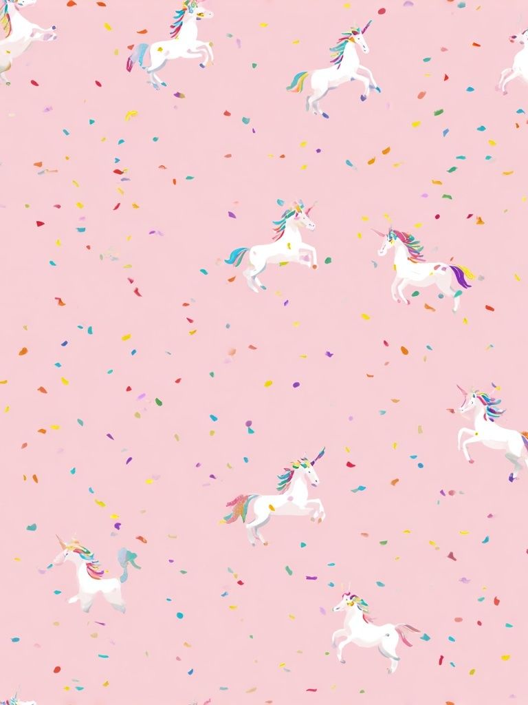 Unicorn Confetti Pattern Poster. poster — kids art