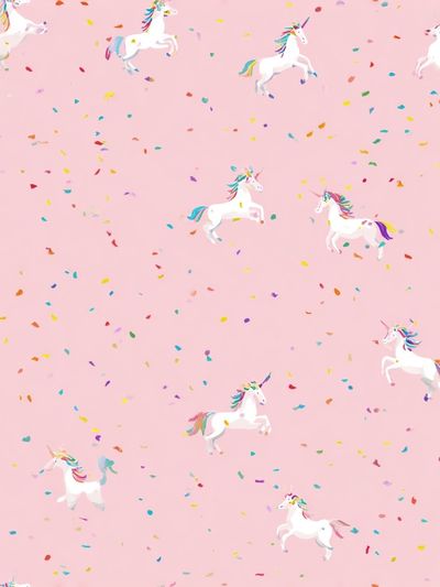 Unicorn Confetti Pattern Poster. poster print