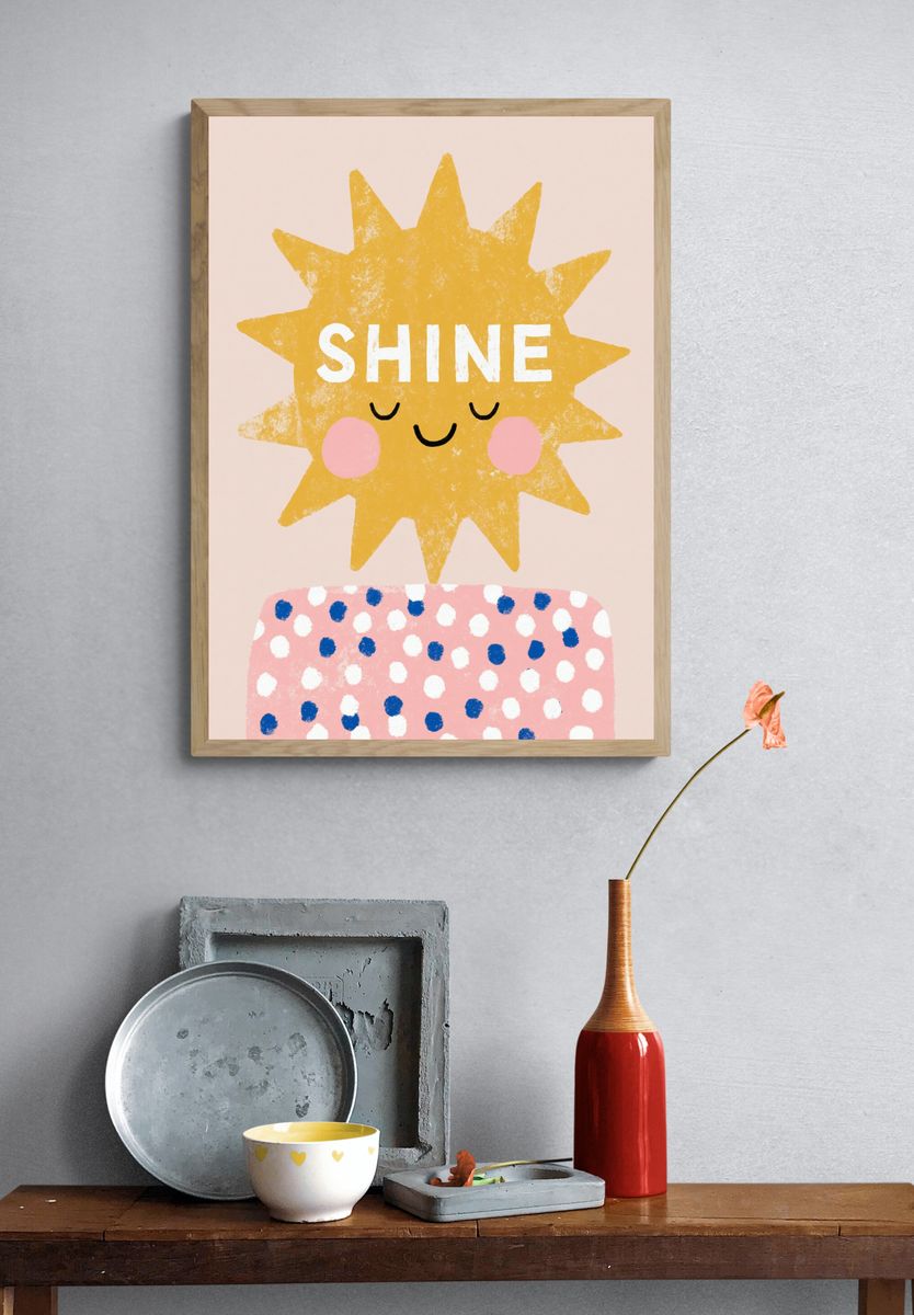 Shine Sun Kids Print. — room view 3