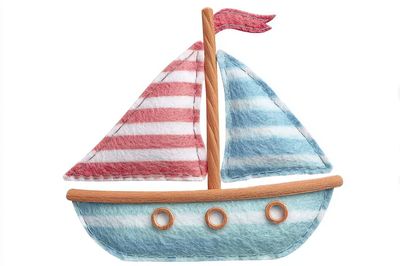 Sailboat Fabric Art Poster. poster print