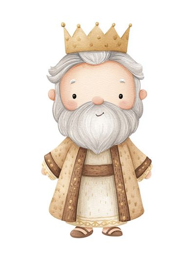 Cute King Character Illustration Poster. poster
