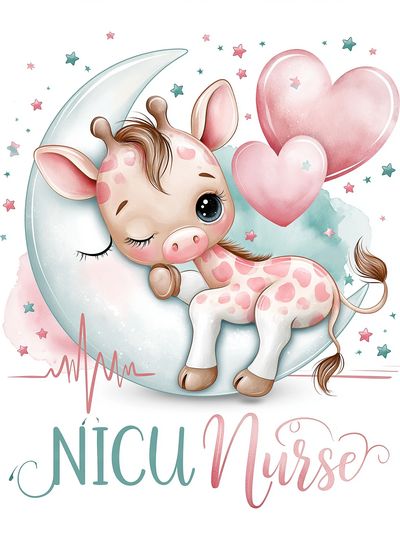 Baby Unicorn Nurse Typography Poster. poster