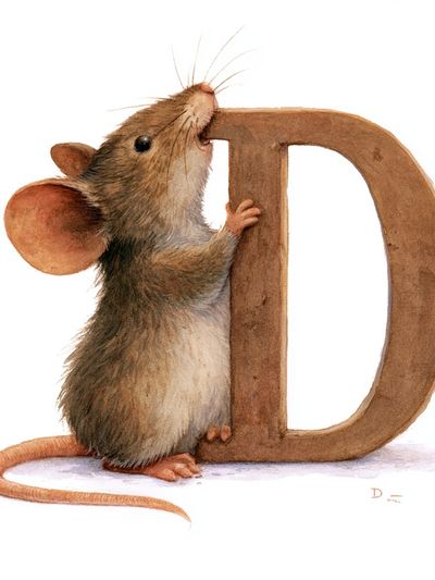 Mouse Alphabet Illustration Poster. poster