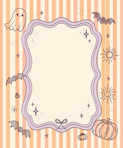 Halloween Frame Illustration Poster.
