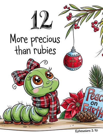 More Precious Than Rubies Typography Print. poster print