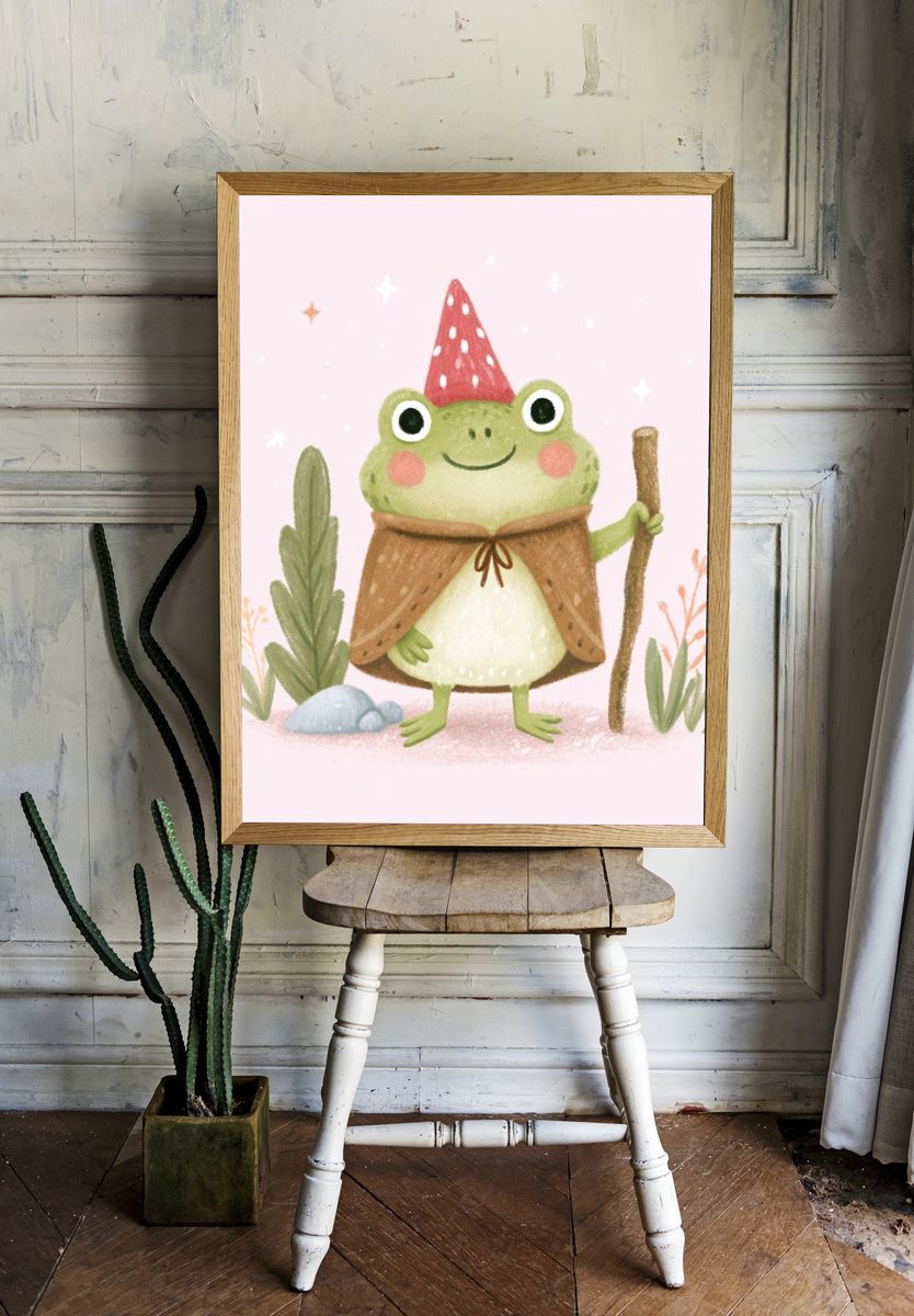 Party Frog Nursery Print. — room view 1