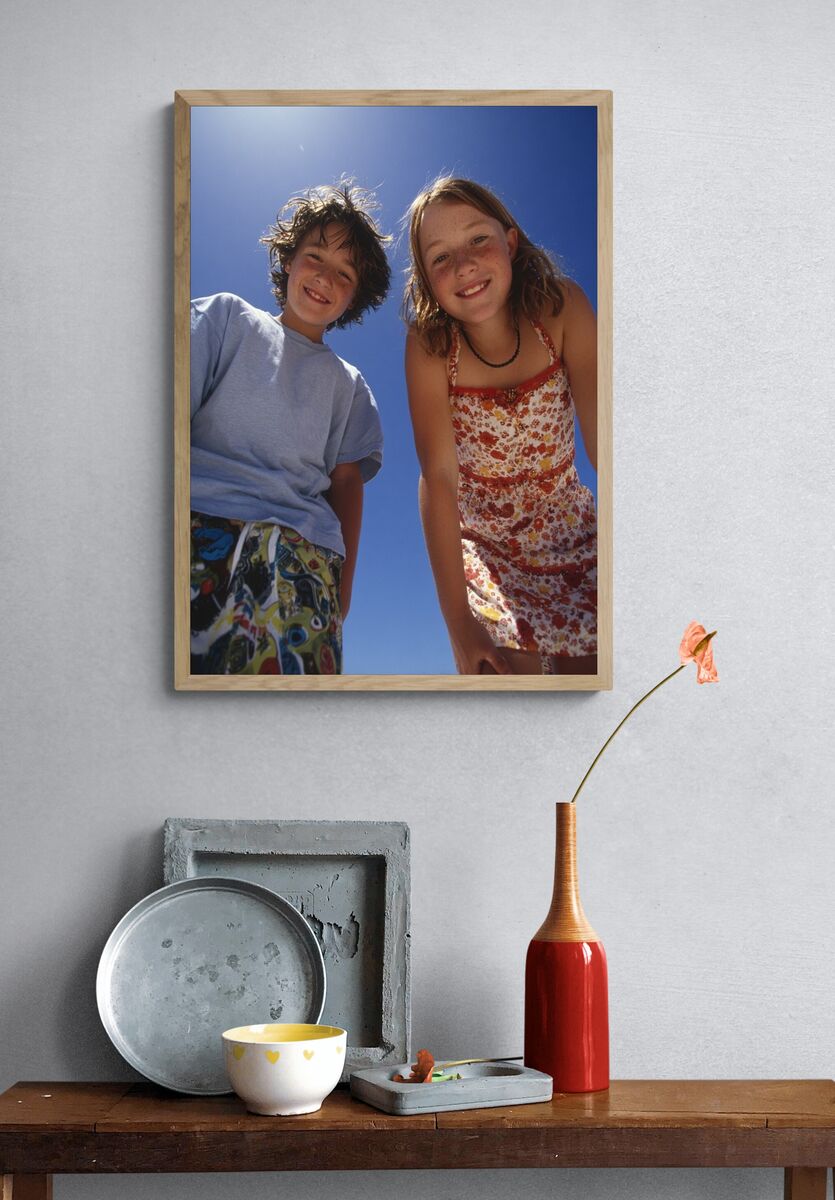 Joyful Kids at the Beach — Photography Print. — room view 3