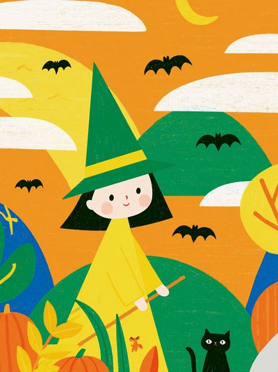 Halloween Witch Kids Poster. poster