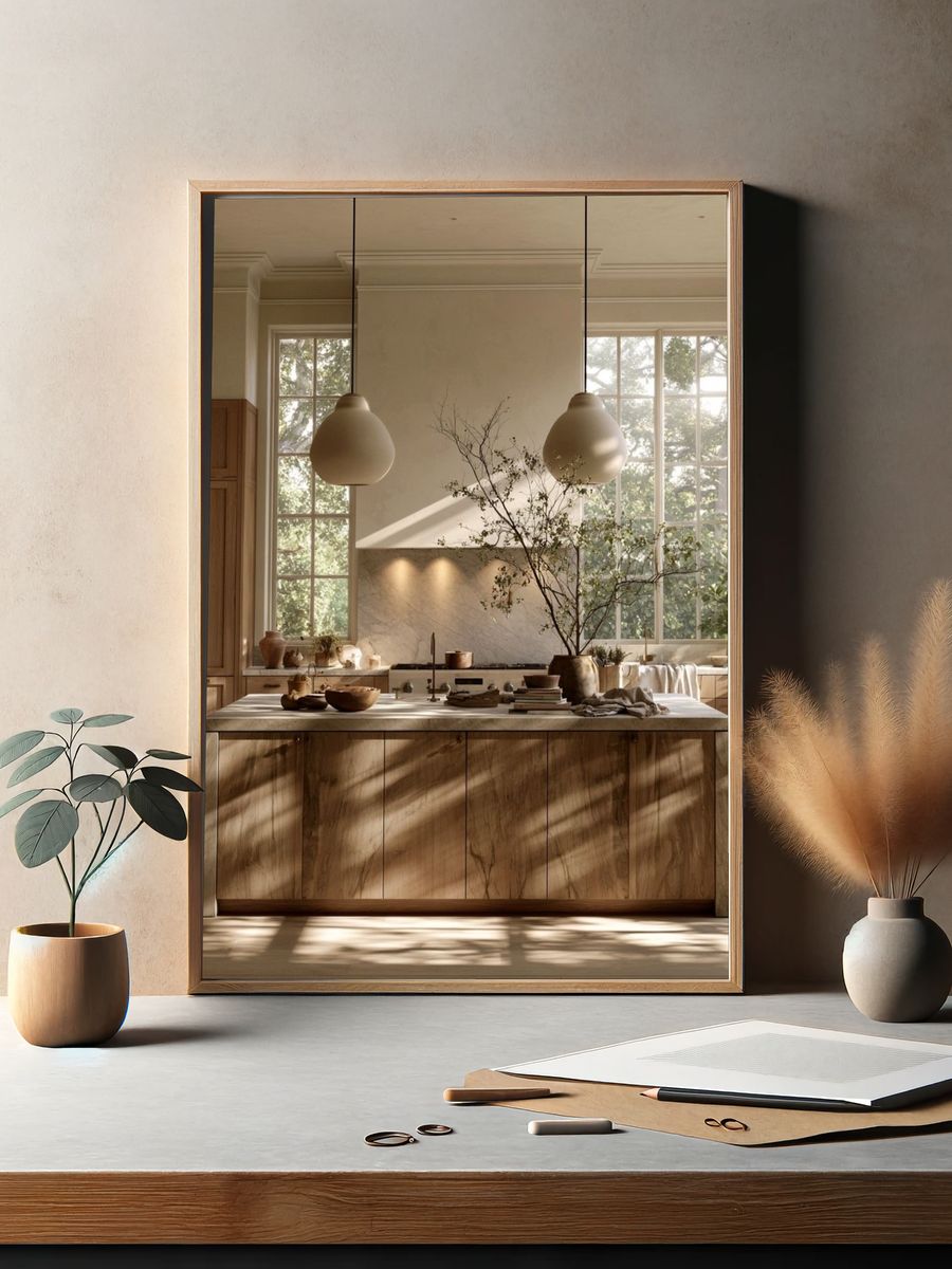Sunlit Neutral Kitchen Interior Print. — room view 2