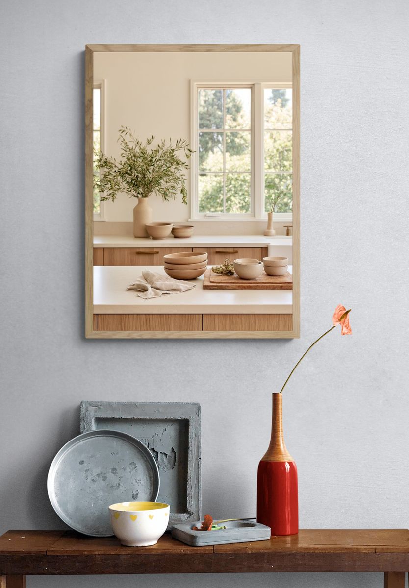 Sunlit Minimal Kitchen Interior Print. — room view 3