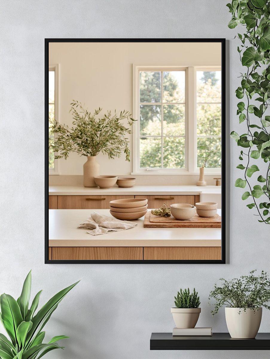 Sunlit Minimal Kitchen Interior Print. — room view 4