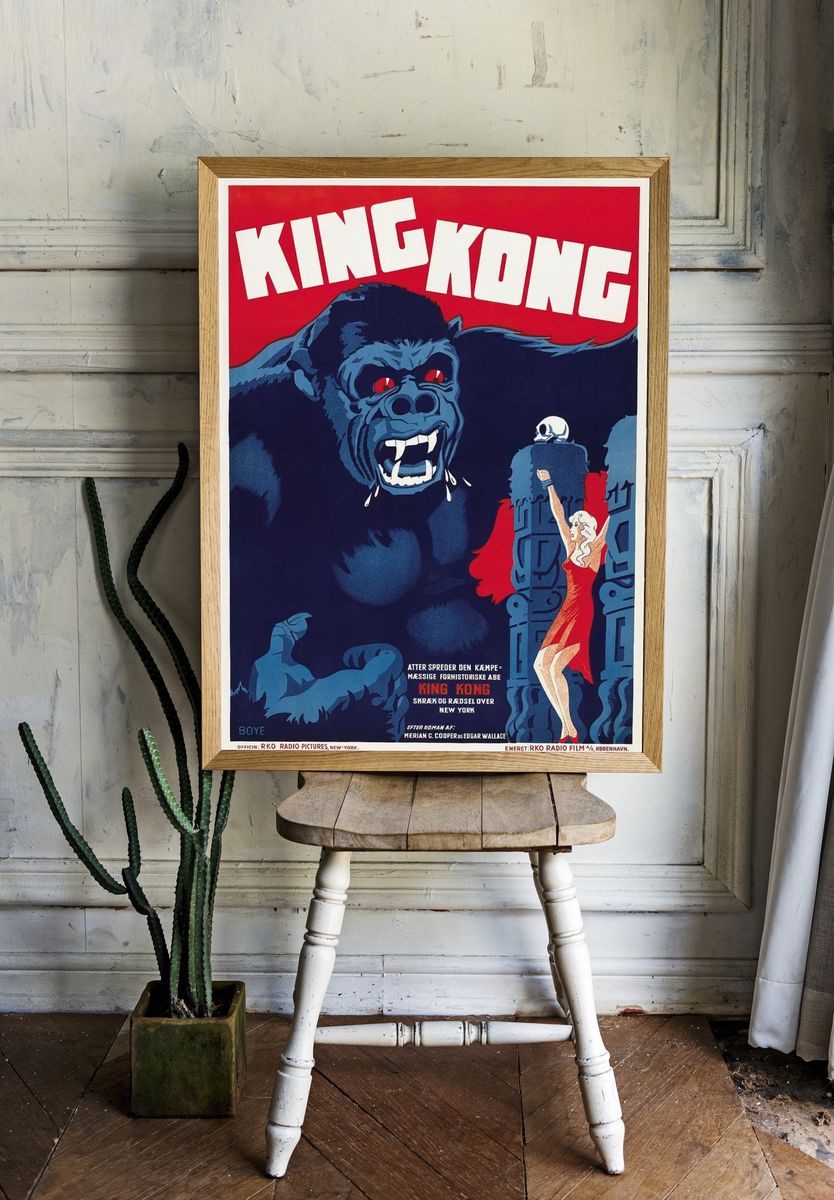 King Kong — Vintage Movie Poster. room preview