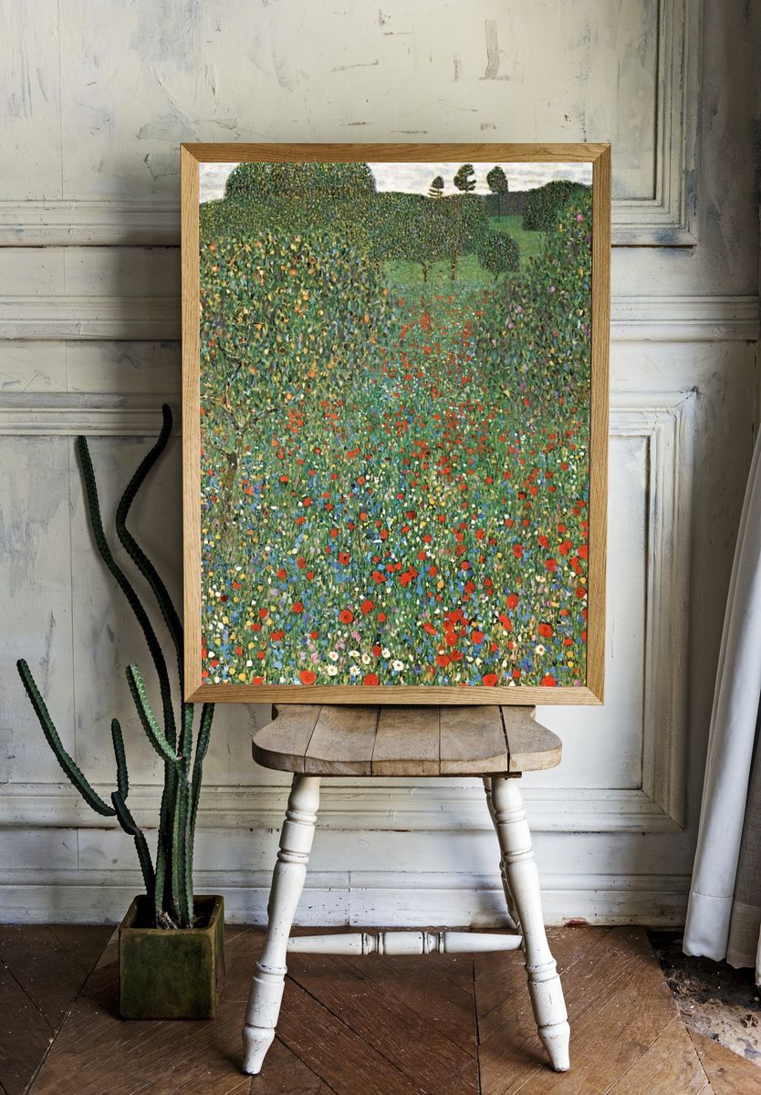 Gustav Klimt 's Mohnfeld (1907). — room view 1