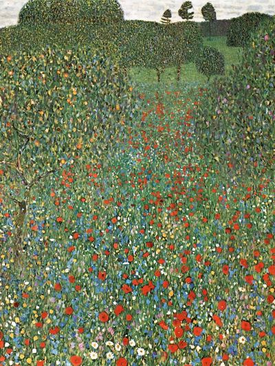 Gustav Klimt 's Mohnfeld (1907). poster print