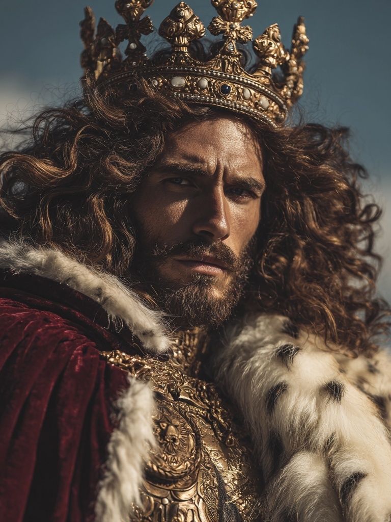Regal King Portrait — Fine Art Print. poster detail