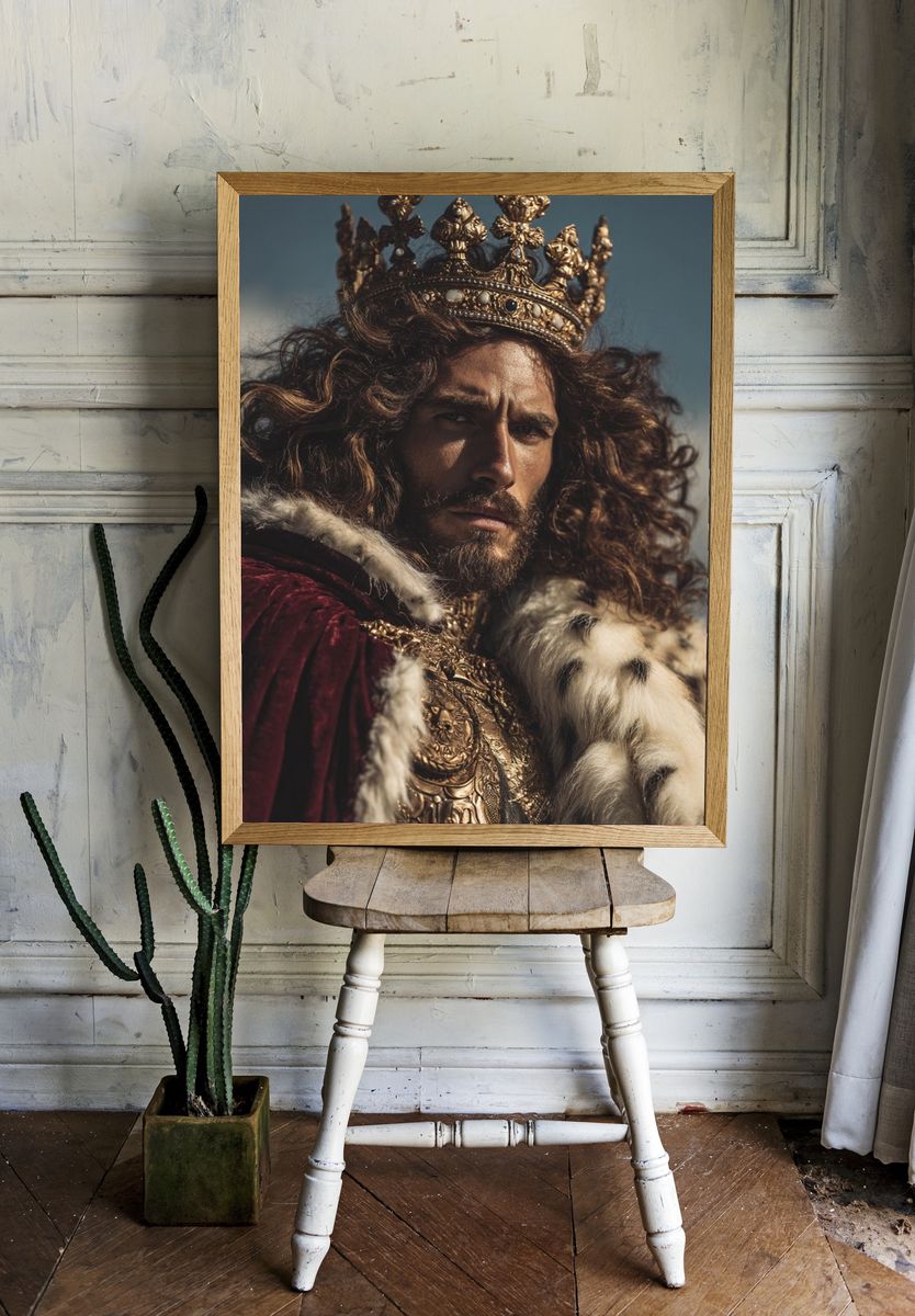 Regal King Portrait — Fine Art Print room preview