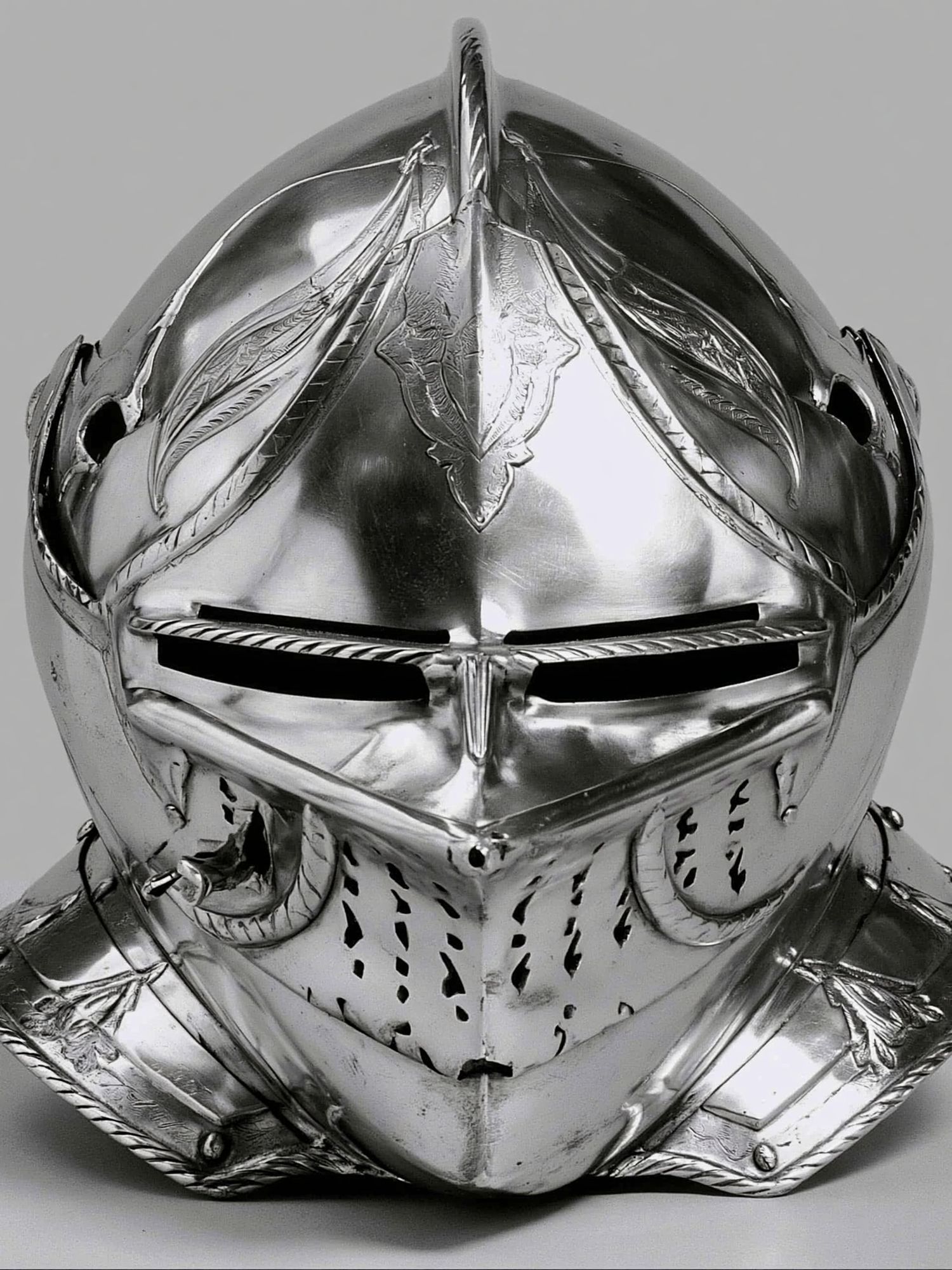 Medieval Knight Helmet Photography Poster. poster detail