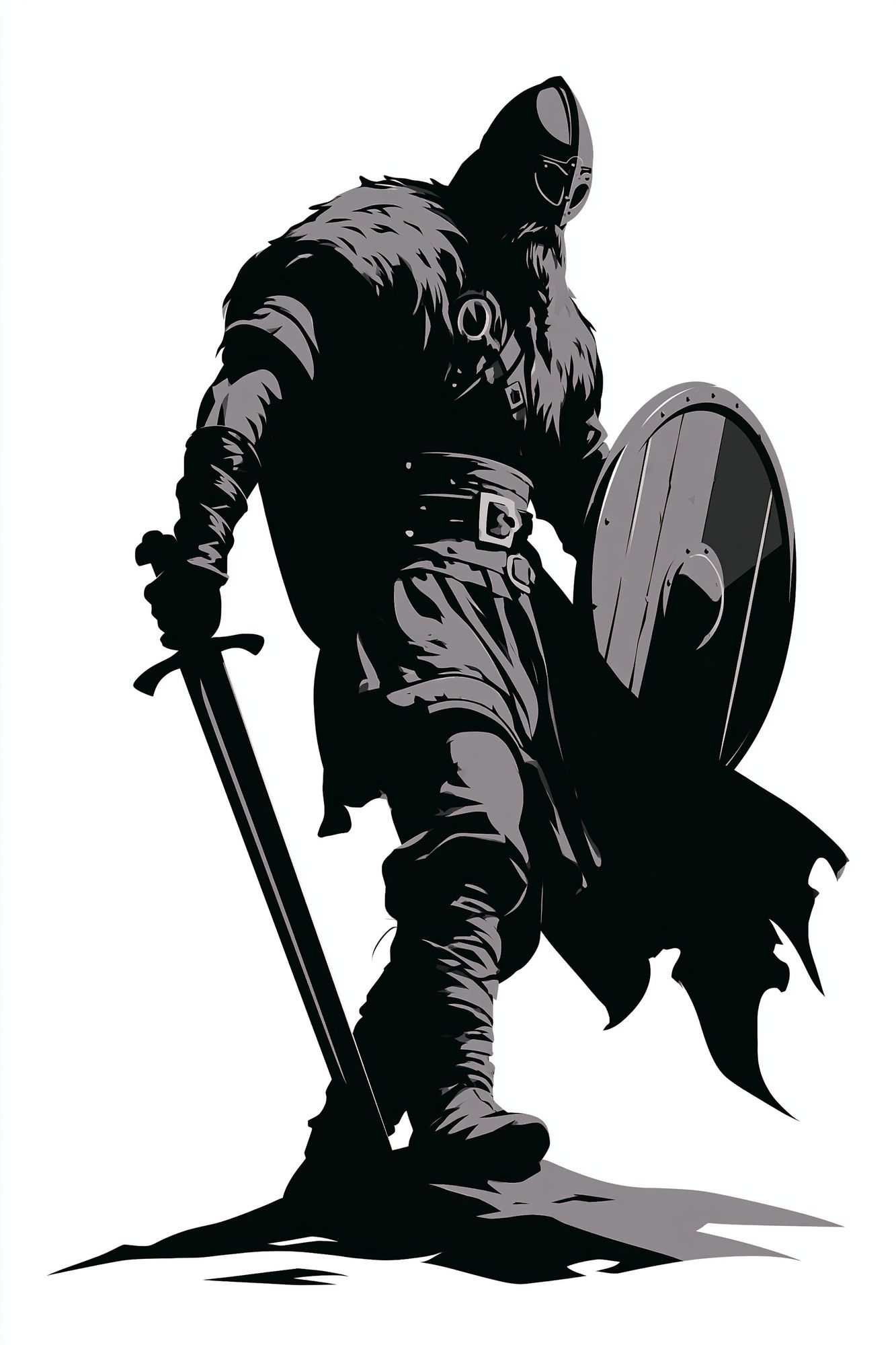 Armored Knight Illustration Poster. poster detail