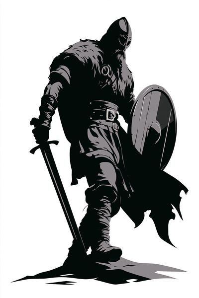 Armored Knight Illustration Poster. poster