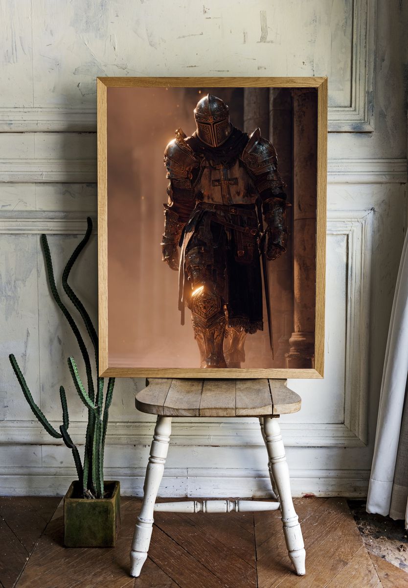 Armored Knight Fantasy Poster room preview