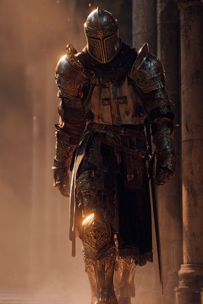 Armored Knight Fantasy Poster. poster