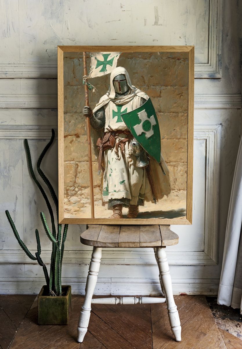 Crusader Knight — Fine Art Print. room preview