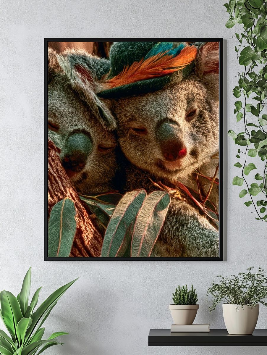 Koala Family Illustration Poster. — room view 4