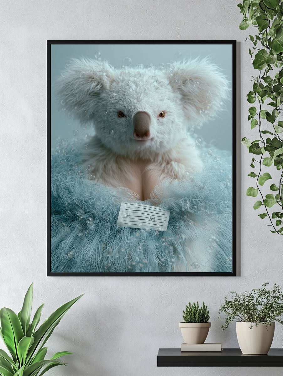 Dreamy Koala Portrait Print. — room view 4