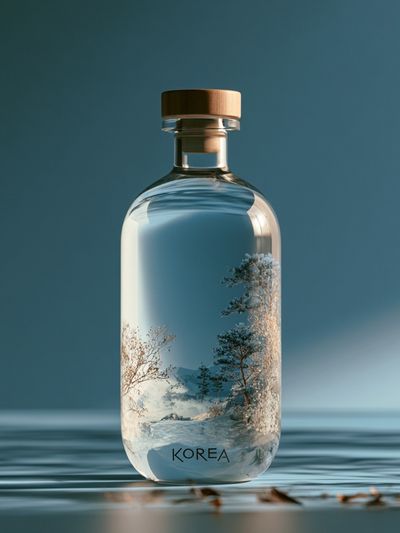 Korea Glass Bottle Photography Poster. poster