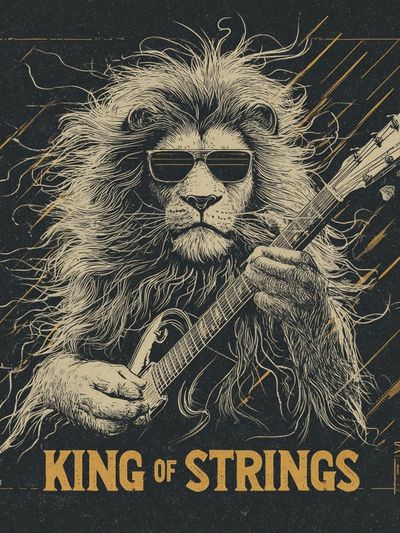 King of Strings — Illustration Print. poster