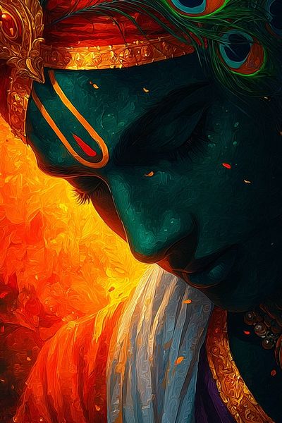 Divine Krishna — Fine Art Print. poster print