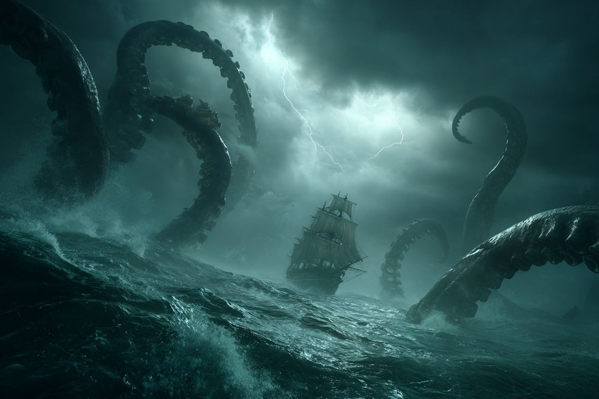 Kraken Storm Sea Poster. poster detail