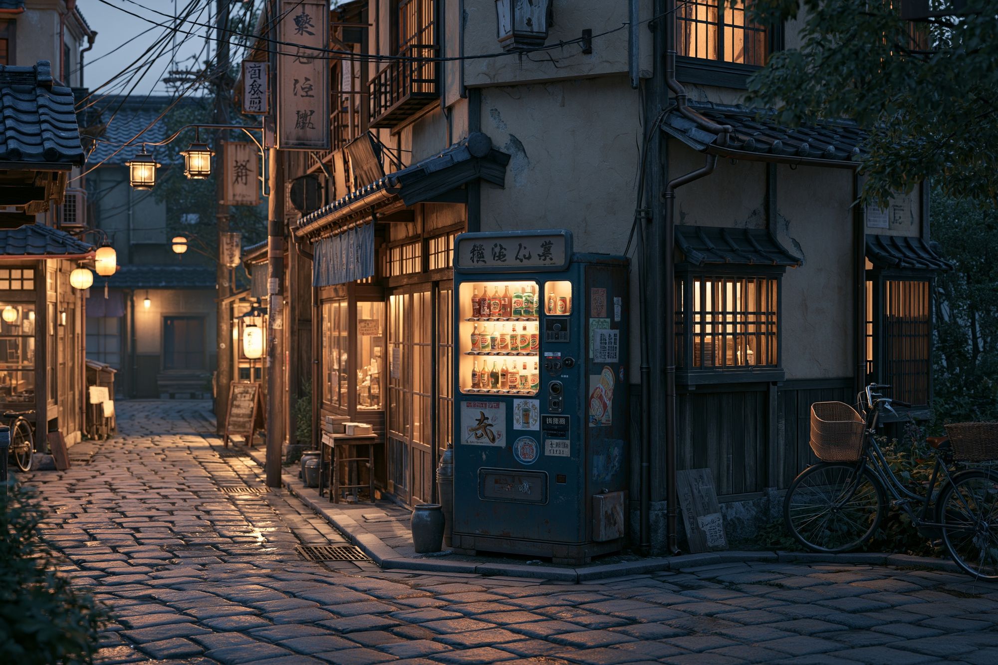 Kyoto Alley at Dusk Poster. poster detail