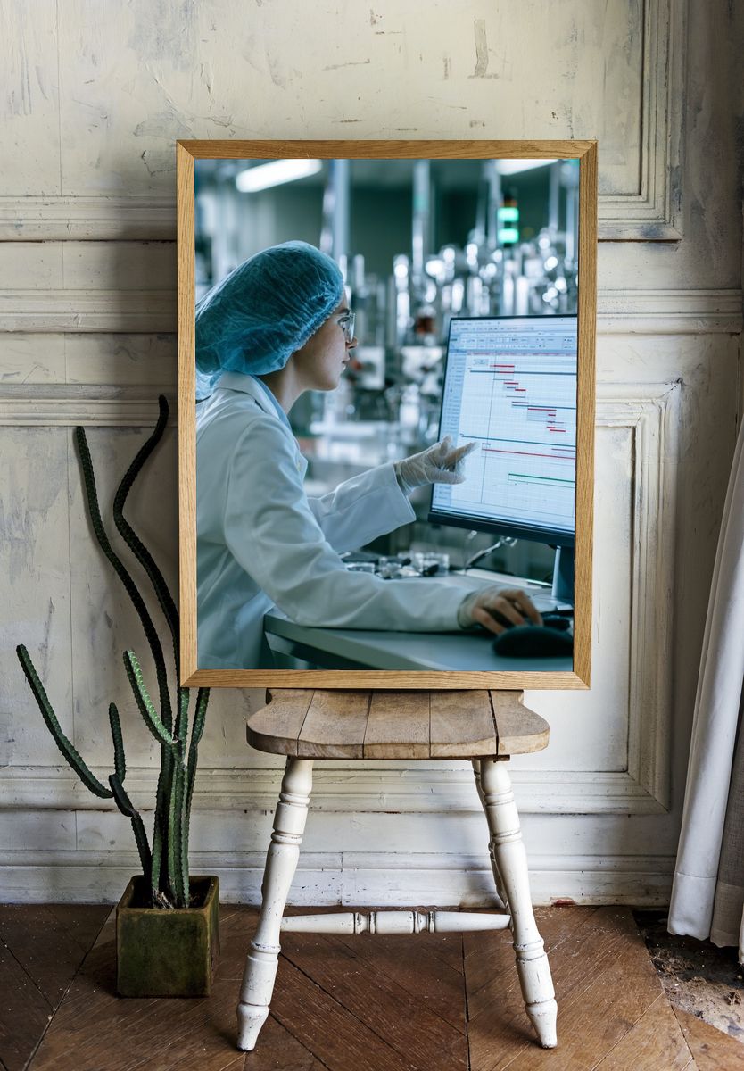 Lab Scientist at Work Photography Poster. — room view 1