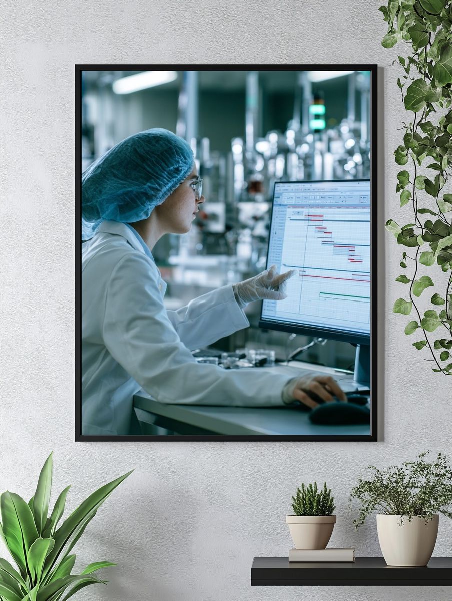 Lab Scientist at Work Photography Poster. — room view 4