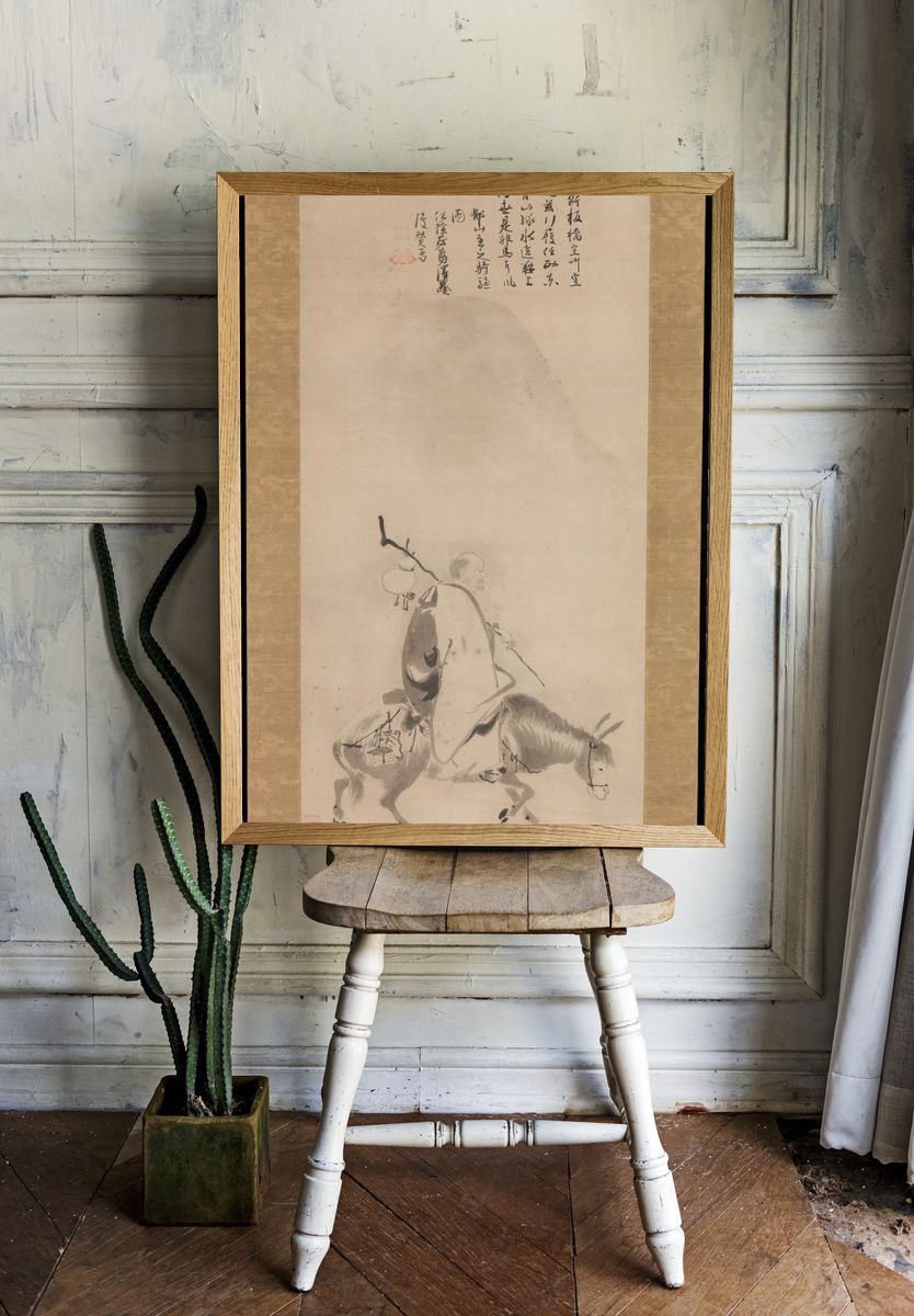 Zheng Huangniu and Yushanzhu by Kano Naizen — Art Print. — room view 1