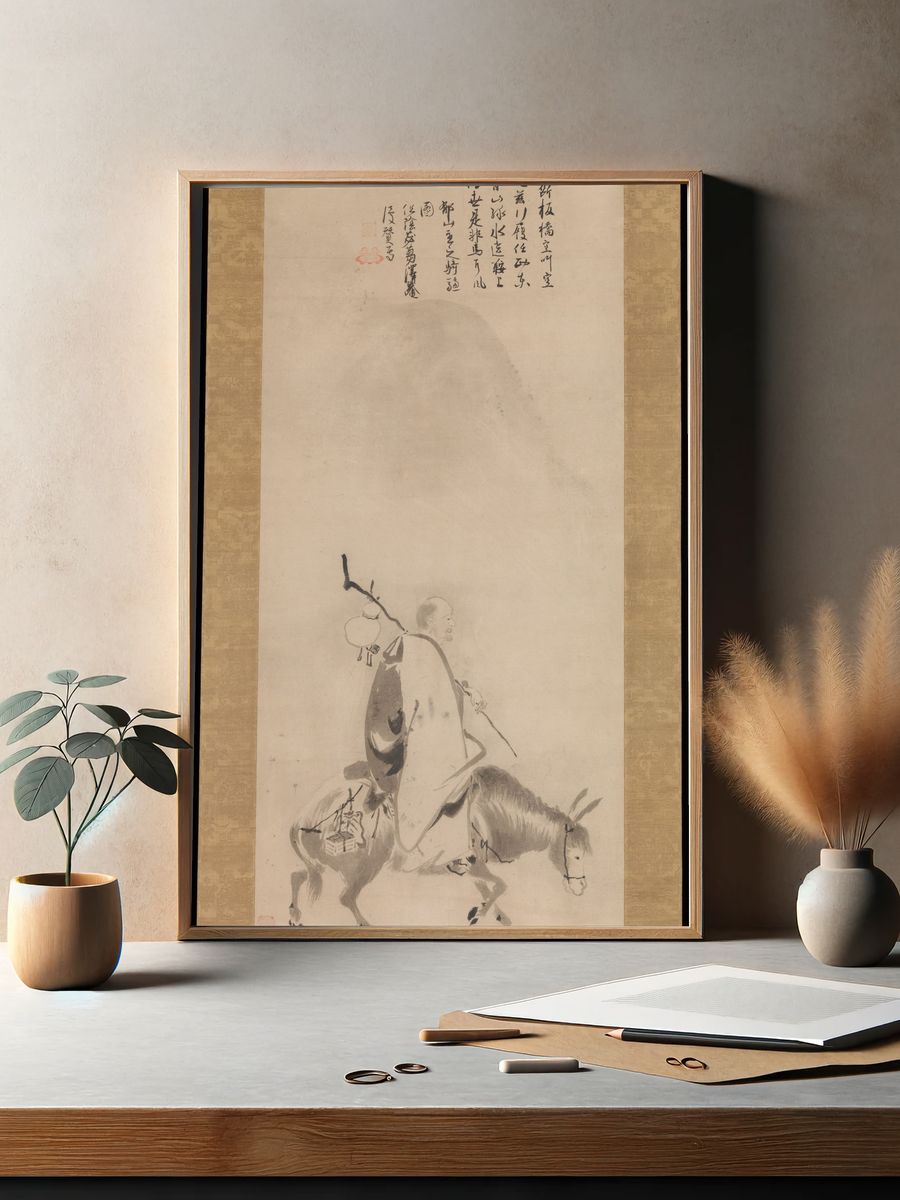 Zheng Huangniu and Yushanzhu by Kano Naizen — Art Print. — room view 2