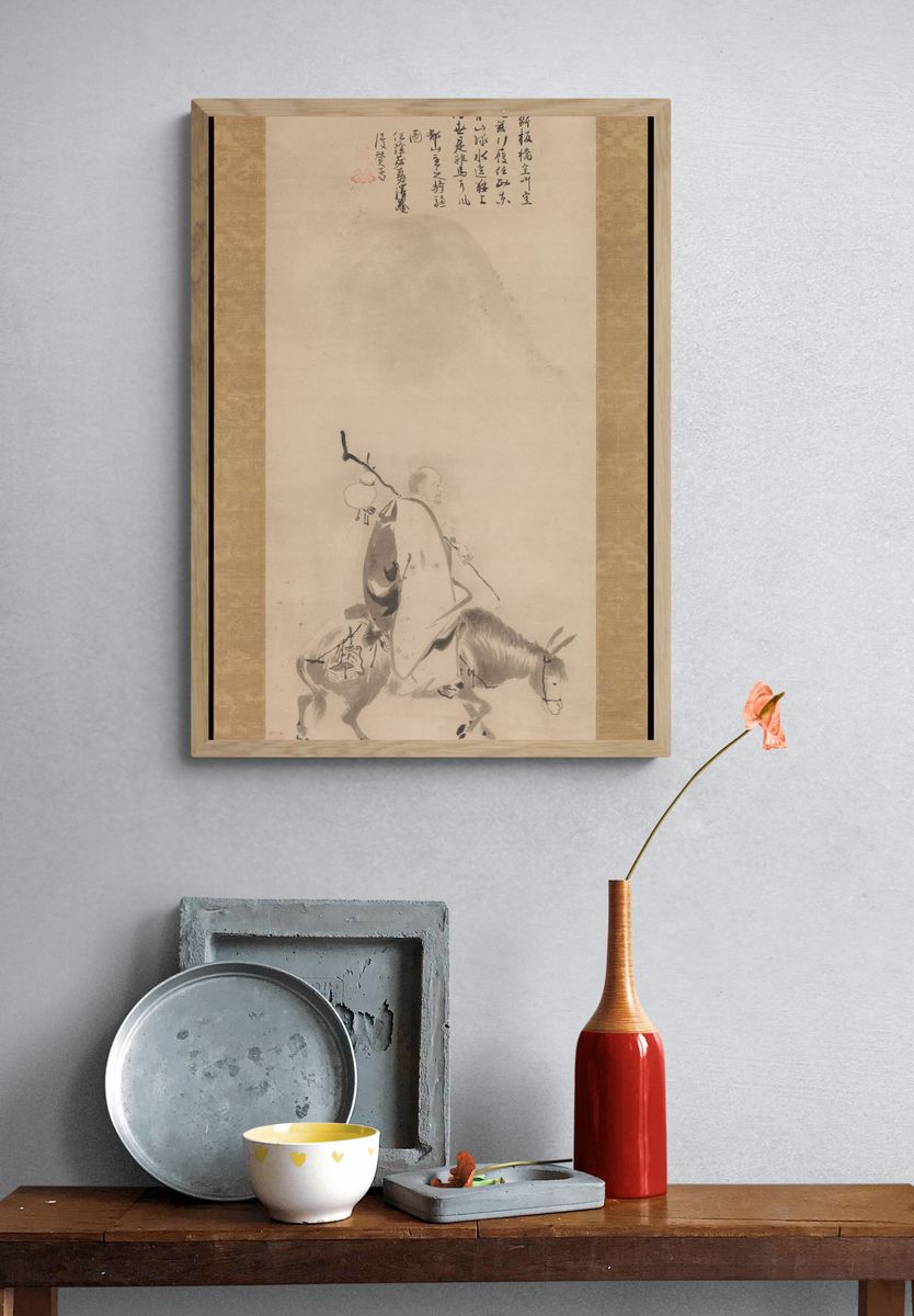 Zheng Huangniu and Yushanzhu by Kano Naizen — Art Print. — room view 3