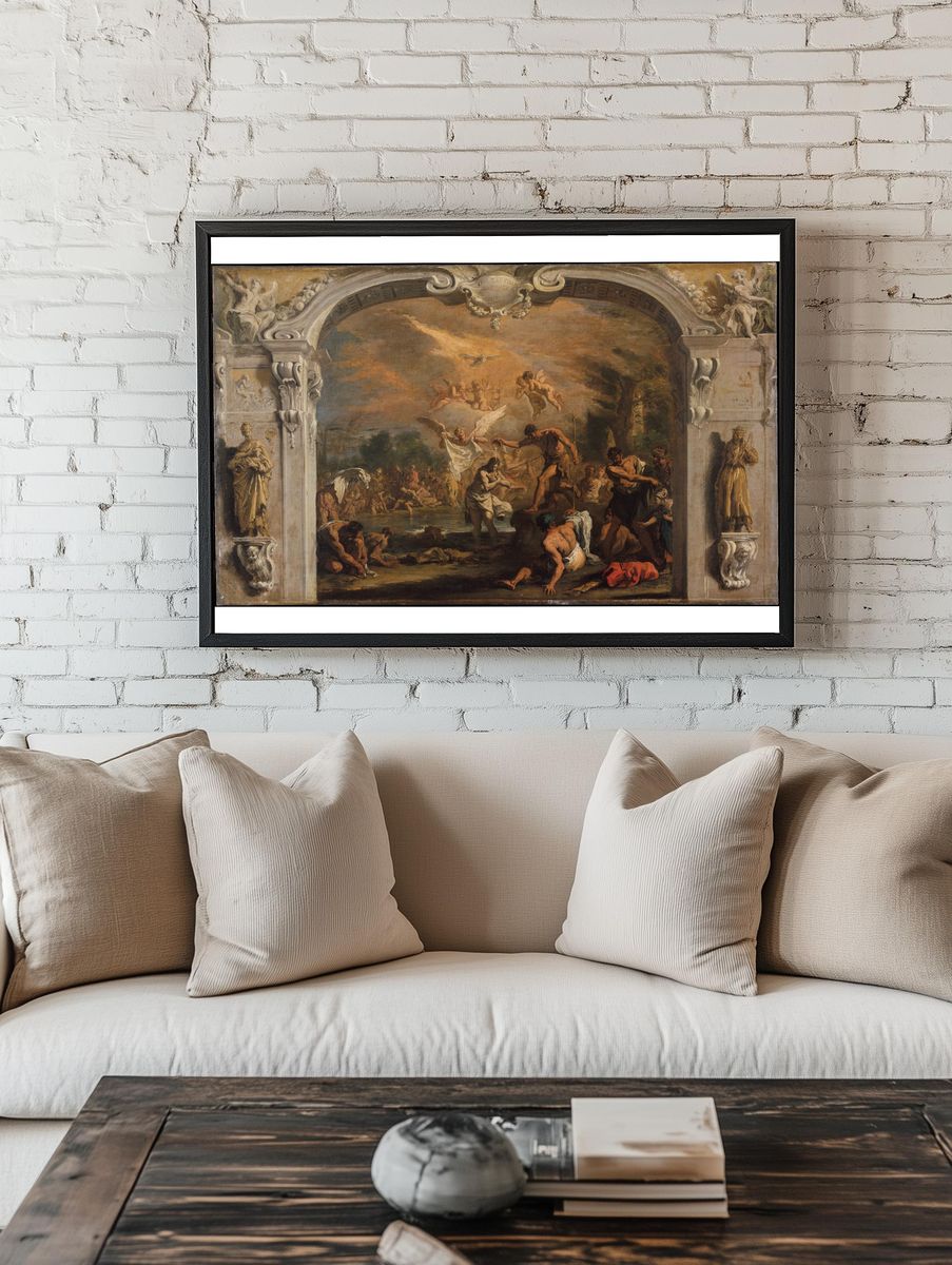 The Baptism of Christ by Sebastiano Ricci — Art Print. — room view 1