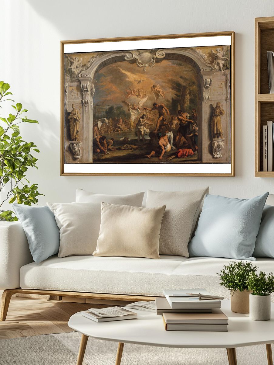 The Baptism of Christ by Sebastiano Ricci — Art Print. — room view 2