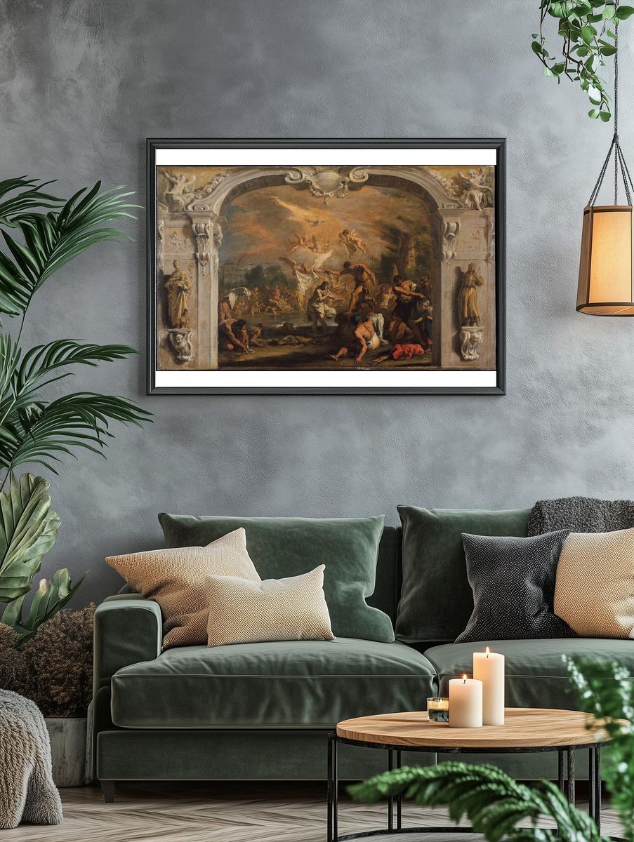 The Baptism of Christ by Sebastiano Ricci — Art Print. — room view 4