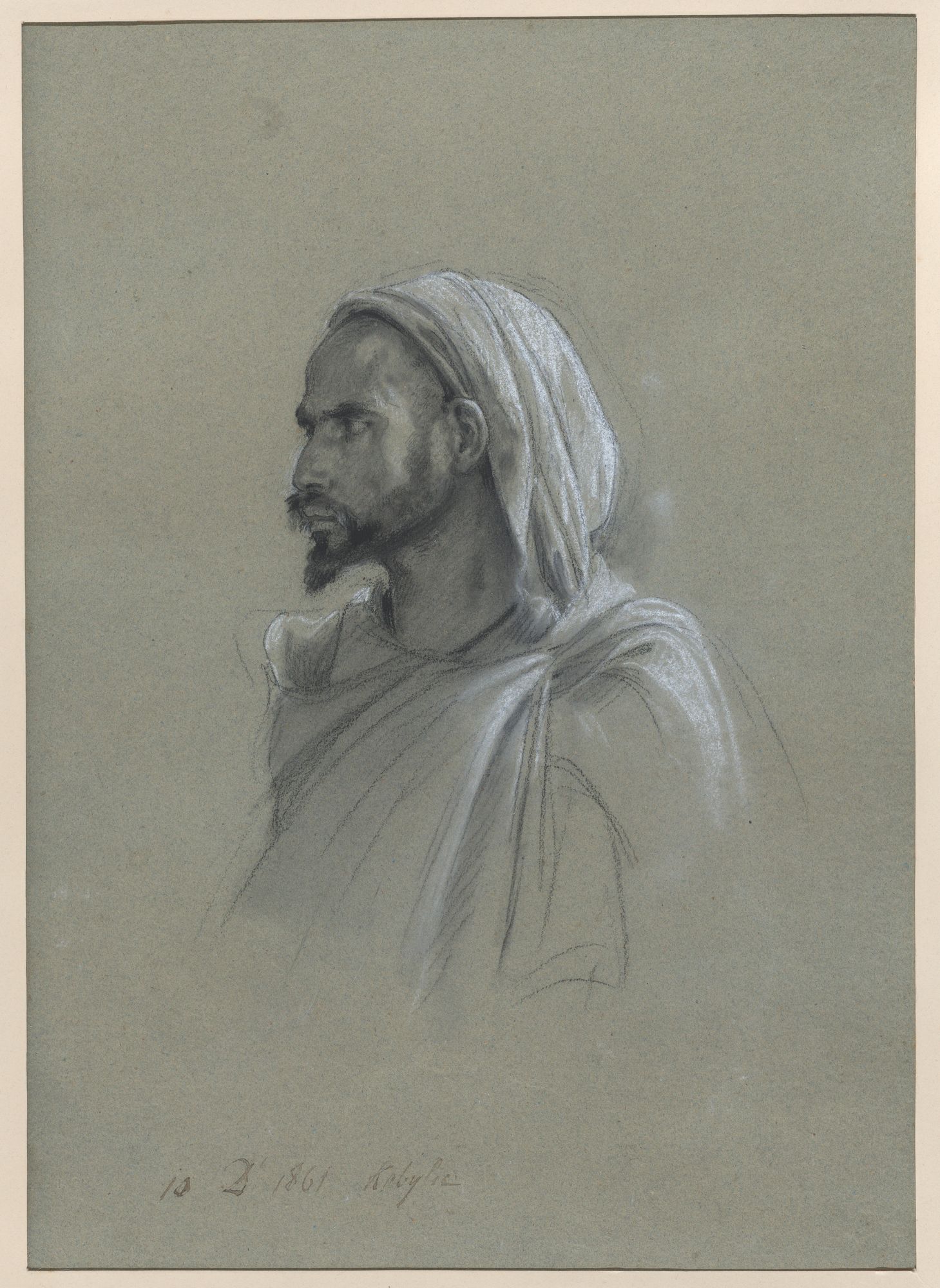 Study of a Kabyle Man, Algeria, December 10, 1861 by Isidore Pils — Art Print. poster — fine-art art