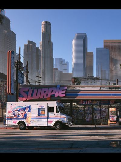 Los Angeles Street Scene Photography Poster. poster