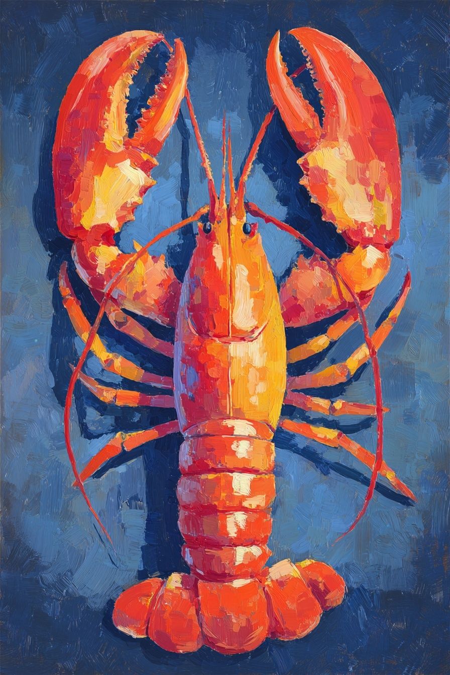 Lobster — Colorful Illustration Print. poster detail