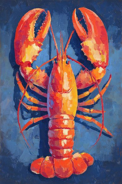 Lobster — Colorful Illustration Print. poster