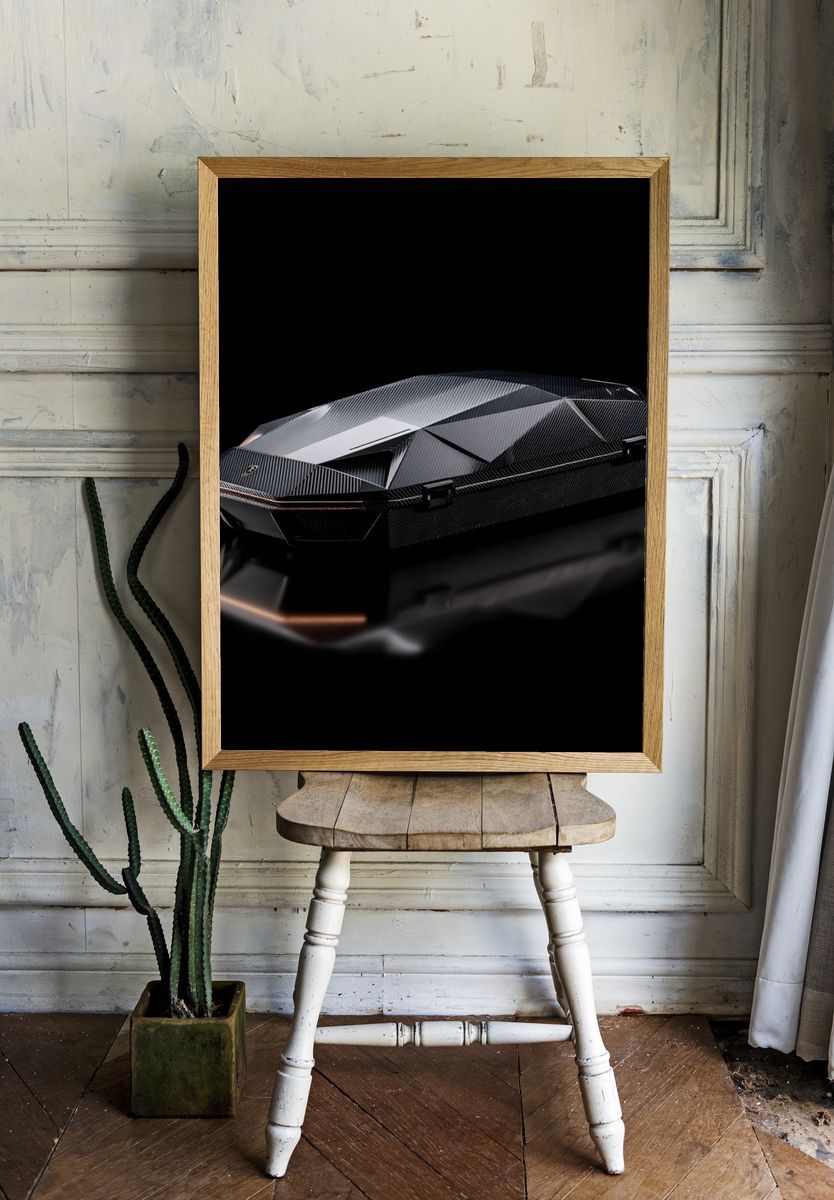 Luxury Car-Inspired Coffin — Modern Print room preview