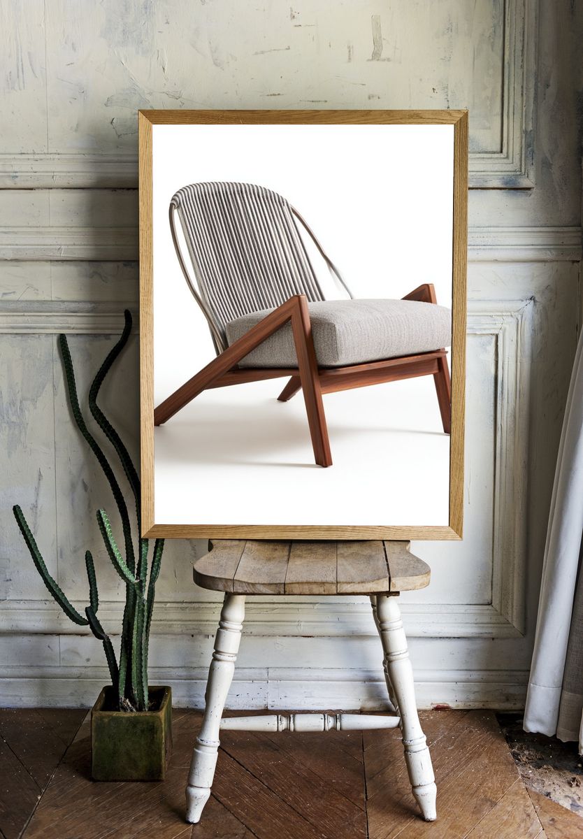 Modern Lounge Chair Photography Print. — room view 1