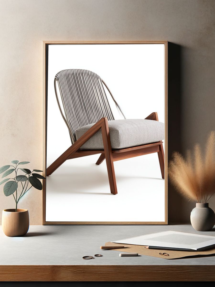 Modern Lounge Chair Photography Print. — room view 2