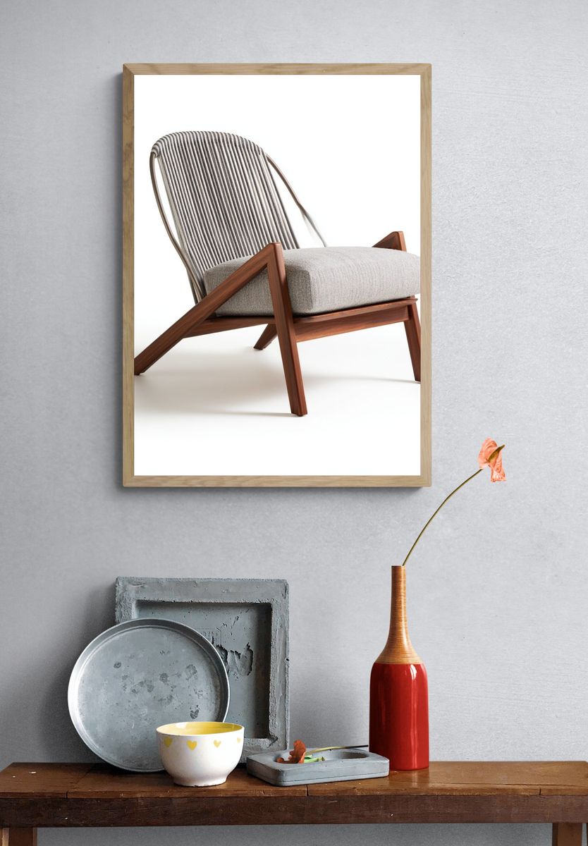 Modern Lounge Chair Photography Print. — room view 3