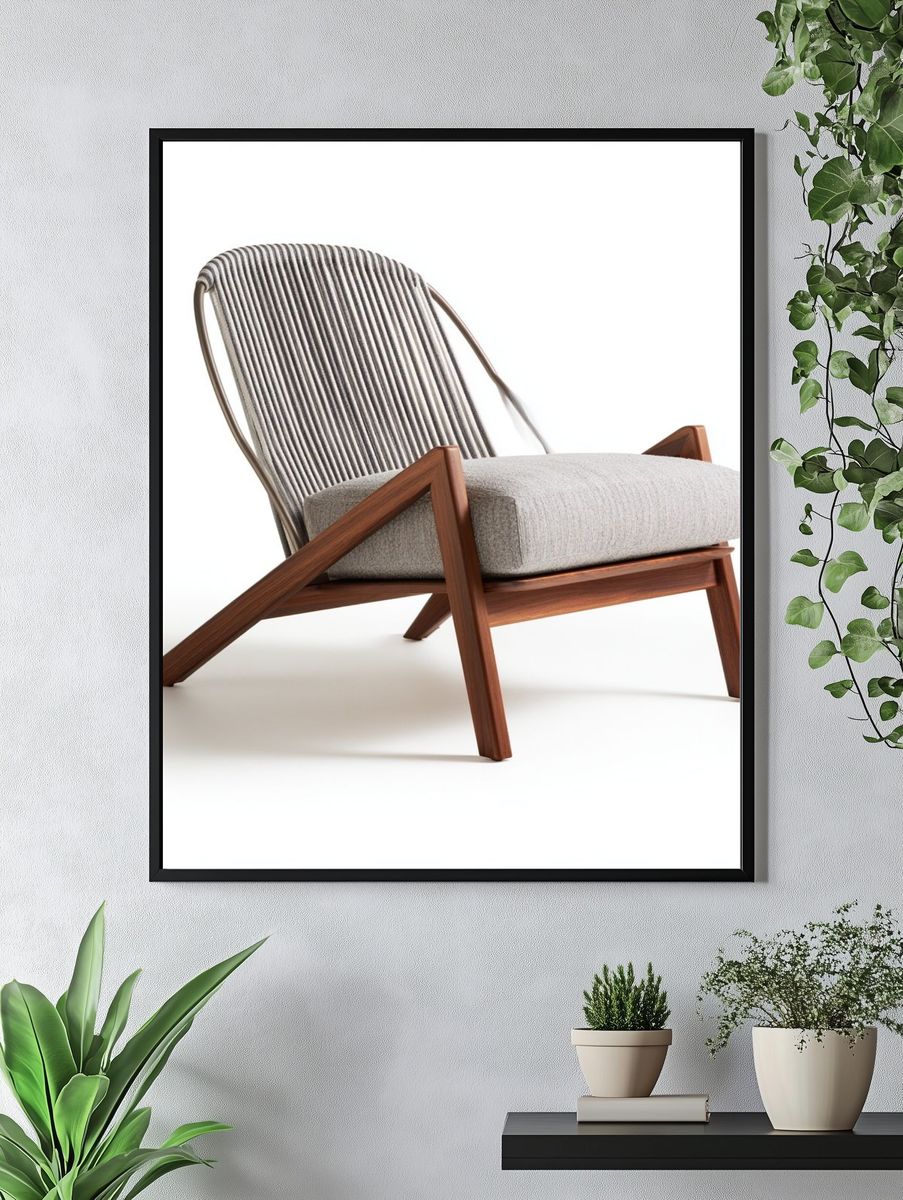 Modern Lounge Chair Photography Print. — room view 4